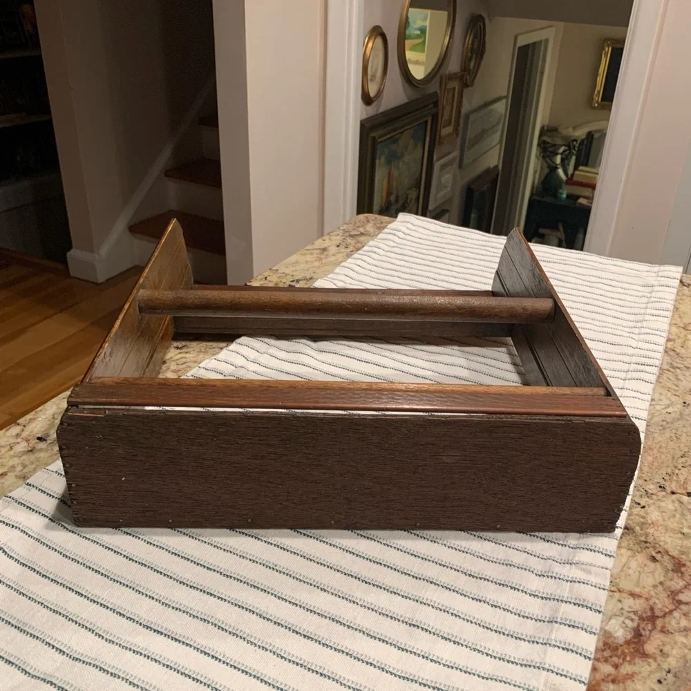 Vintage Rustic Brown Wooden Wall Shelf